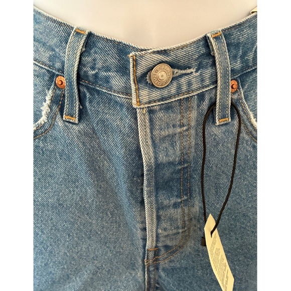 Levi's 501 Distressed Denim Shorts - Picture 7 of 13